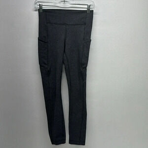 Lululemon Speed Up Tight Pants Power Luxtreme Variegated Knit Gray Black Size 4